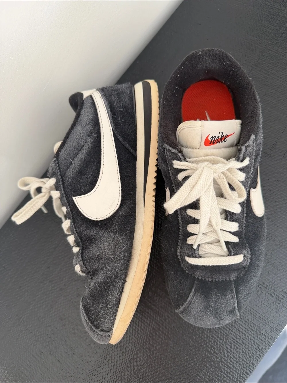 Nike Black & White Vintage Runner Sneakers